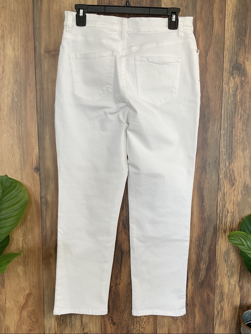 Gloria Vanderbilt Amanda Petite White High-Rise Straight Jeans 10P    163B
